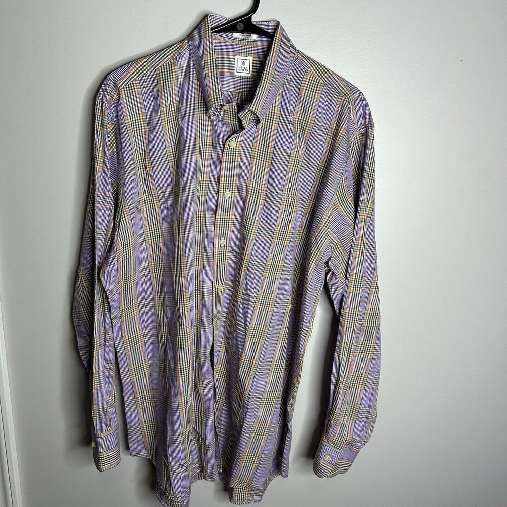Men's Peter Millar Size‎ Large Color Plaid Button Down Shirt